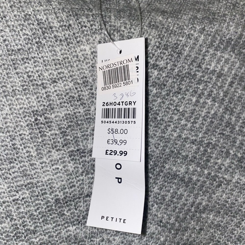 TOP SHOP CROP SWEATER SIZE PETITE 8-10 - Picture 3 of 5